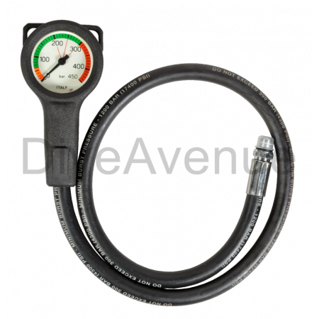 Air manometer 52mm slim 450 BAR - 80cm hose