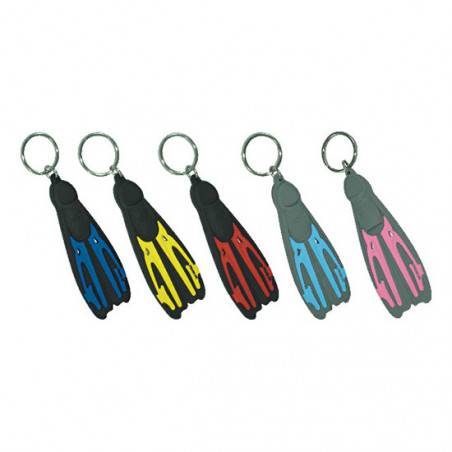 Porte-clés Plongée Bouteille D'air – Silicone + Alliage Zinc – 6,5×2×1,8 Cm – 5 Couleurs