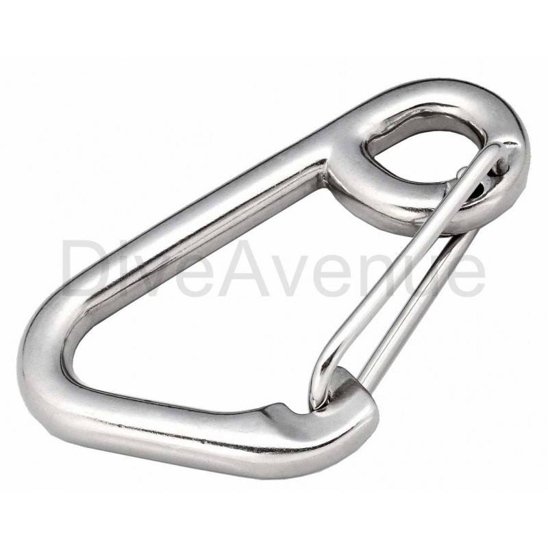 Stainless steel carabiner spring hook 60mm - DIVEAVENUE