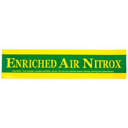 ENRICHED AIR NITROX sticker for tank - 38cm x 9cm