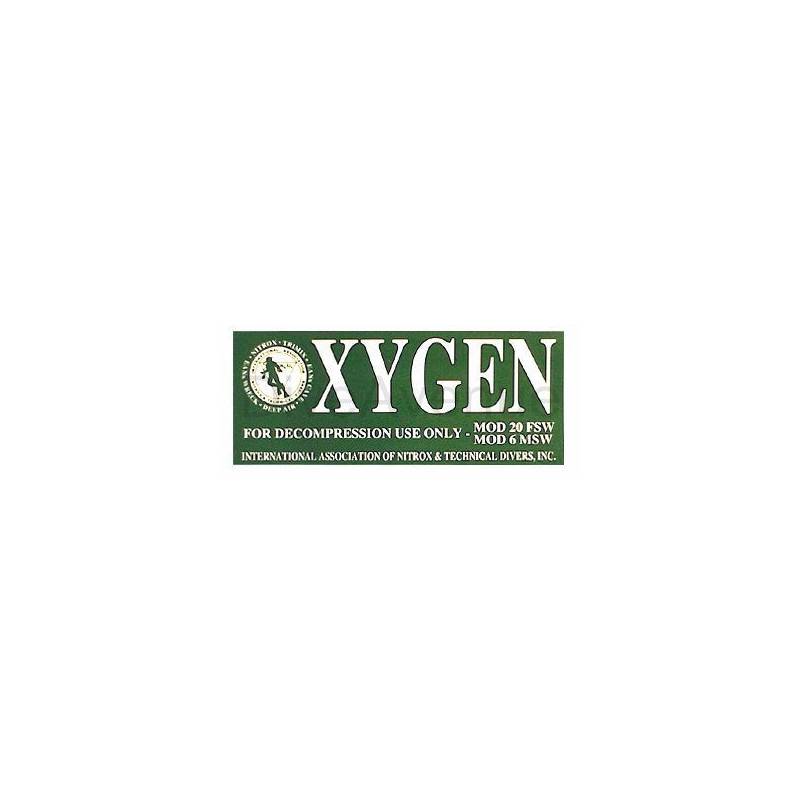 OXYGEN sticker for deco diving tank OXYGEN sticker for deco diving tank