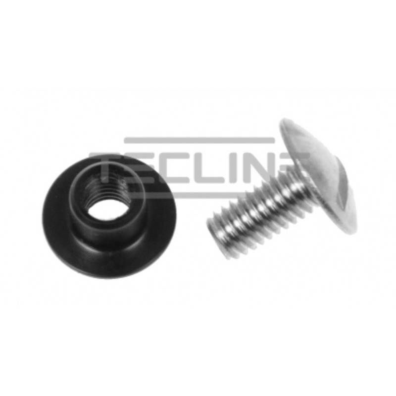 Backplate set screw + nut stainless steel lenght 15mm