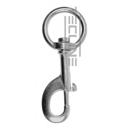 Stainless steel snap hook with ring 120mm TECLINE