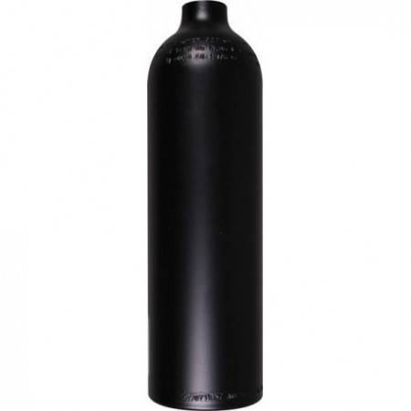 Aluminum tank 0.85L 200bar naked. Black