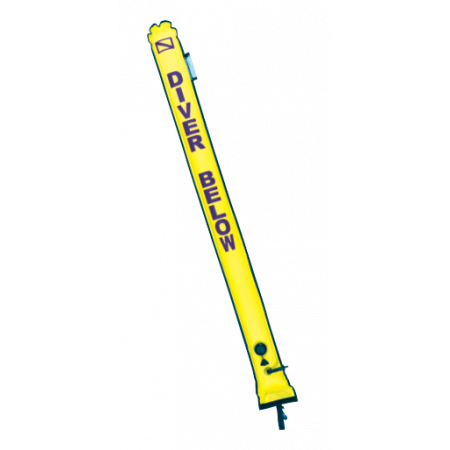 Diving surface marker 1.82m with inflator and valve