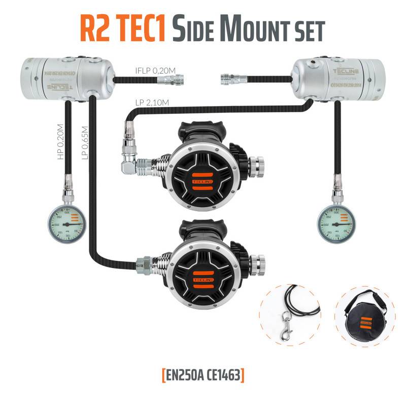 TECLINE Sidemount scuba regulator pack R2-TEC1 TECLINE