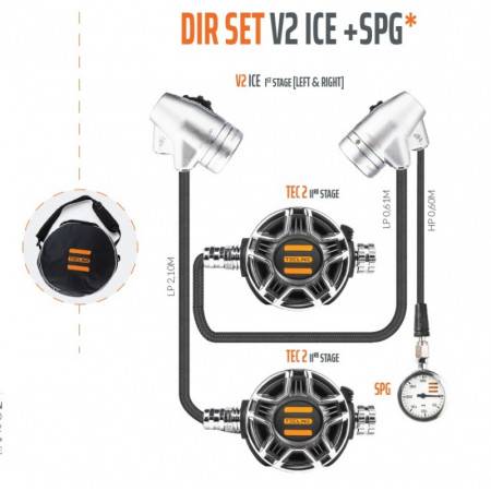 TECLINE V2 ICE / TEC 2 - Pack détendeur DIR - TECLINE