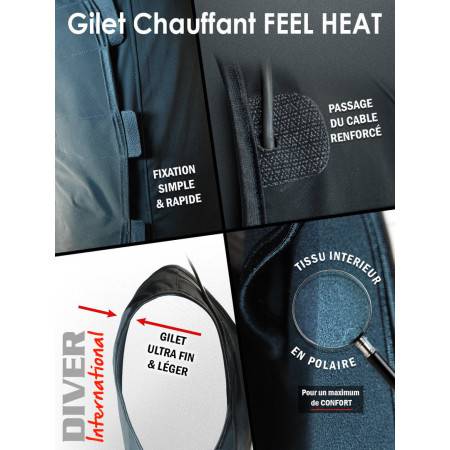 Gilet chauffant pour combinaison humide FH1420