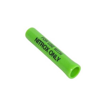 Scuba hose protector with NITROX ONLY mark