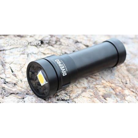 Underwater video dive light DIVEPRO VISION 8000Lm - 160°