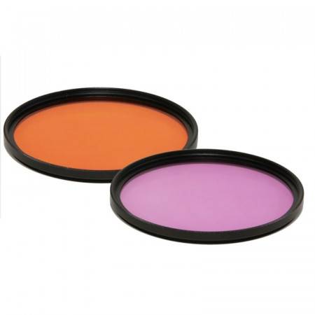 Filtre orange ou magenta à visser en M67 mâle