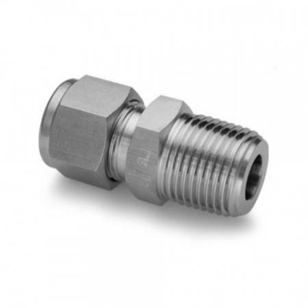 Union droit mâle 1/4 NPT en INOX pour tube de Ø6mm