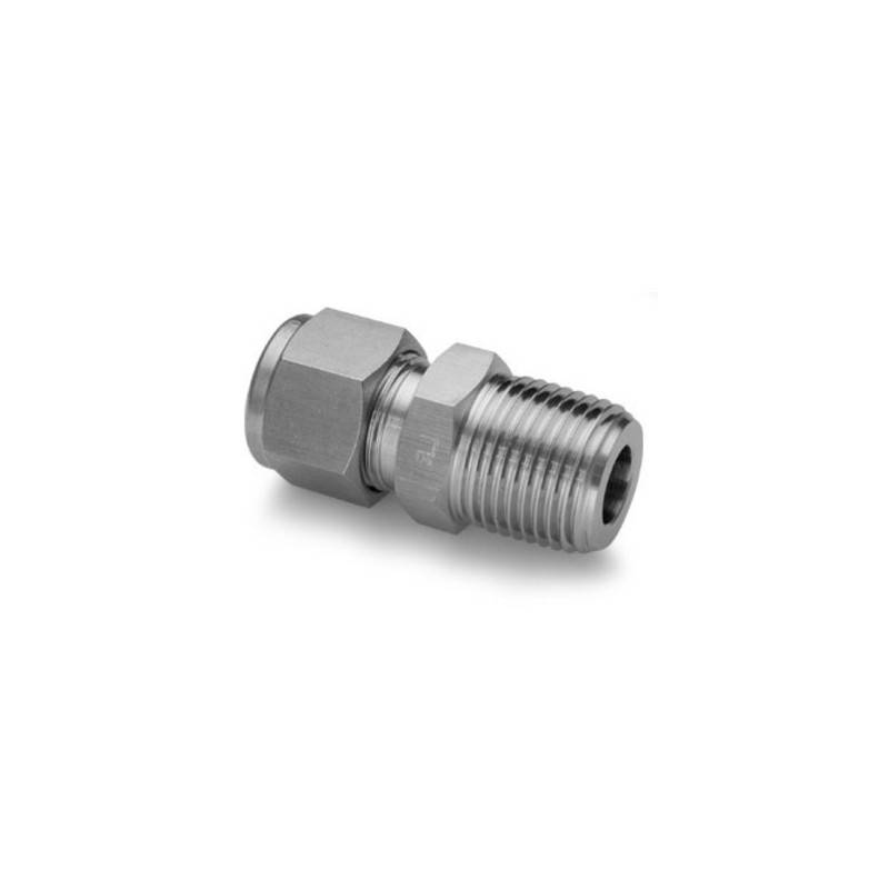 Straight male 1/4 NPT STAINLESS STEEL union for Ø6mm tube - DIVEAVENUE