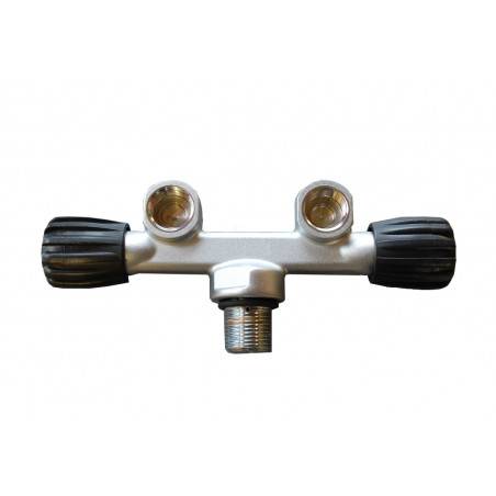 Robinet Double Bouteille De Plong e 2 Sorties 232bar M25x2 robinet-double-bouteille-de-plong-e-2-sorties-232bar-m25x2