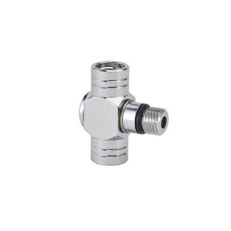Low pressure port adaptor 360° - 2 horizontal outputs 3/8-24