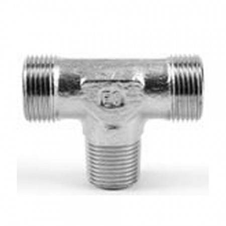 DIN 1/8" BSPT male tee for 6 mm (315 bar) tube