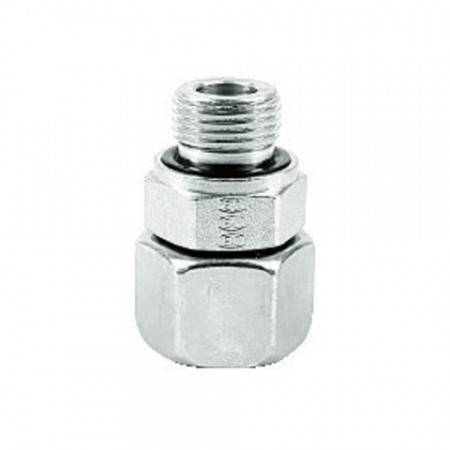 Union mâle orientable DIN 1/4'' Gaz pour tube de 8 mm (500 bar)