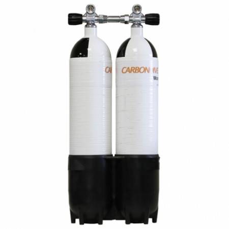 Bi-Bloc carbone Carbonedive 2x6.8 litres 300Bar avec culot