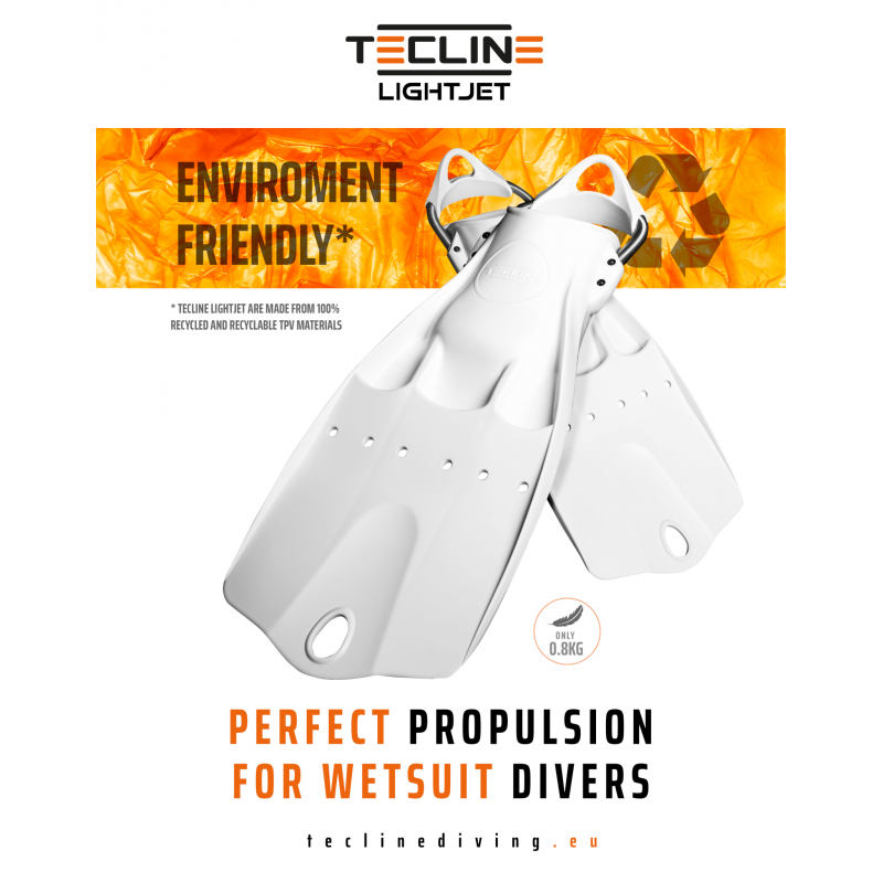 TECLINE LightJet rubber fin with spring straps