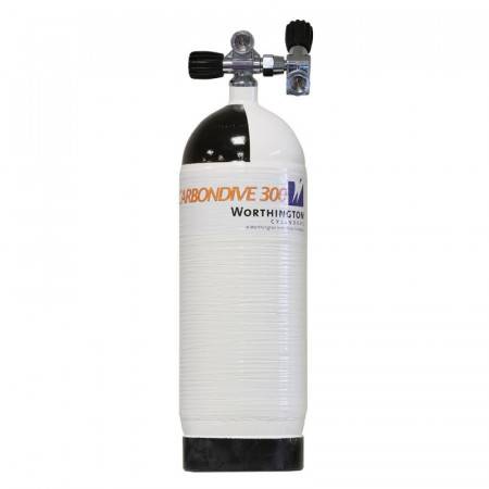 Carbondive tank 10liters 300Bar w/ dual valve