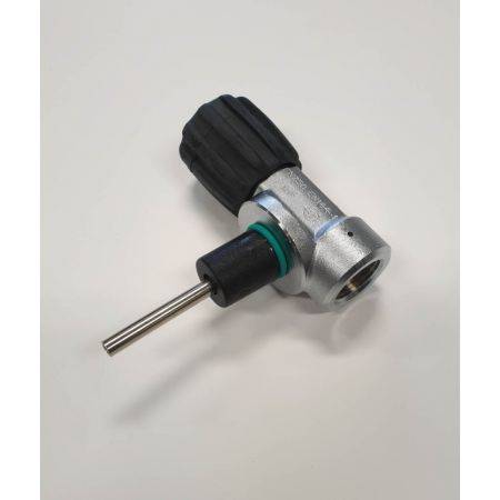 Rebreather valve DIN 232bar 90° outlet M18x150