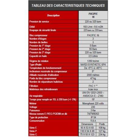 Compresseur NARDI Pacific 9.6 m3/h Version E16