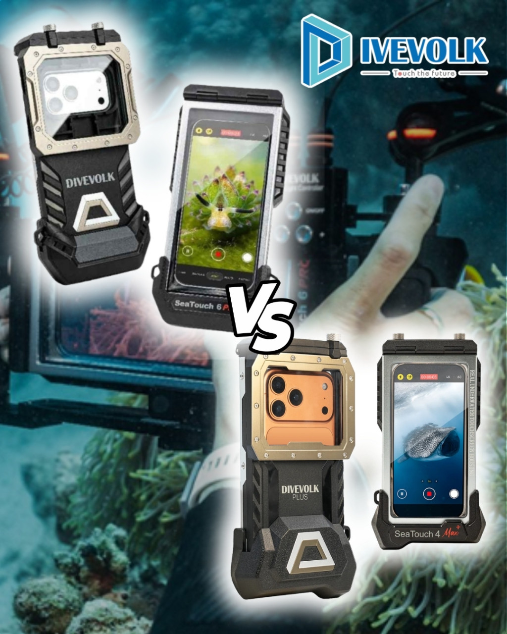 DIVEVOLK SeaTouch 6 PRO Vs SeaTouch 4 max Plus Vs SeaTouch 4 Platinium